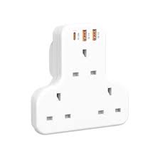 MOXEDO UK-PIUG POWER EXTENSION ADAPTER 3 USB PORTS/3 AC OUTLET 20W