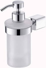 Brass Holder With Glass Soap Dispenser - Chrome