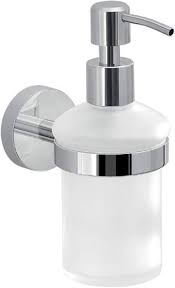 Brass Holder With Glass Soap Dispenser - Chrome