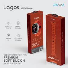 PAWA LAGOS PREMIUM SOFT SILCON STRAP 45/49mm-ULTRA ORANGE