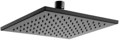 Brass Shower Head – 25×25 cm (Matte Black)