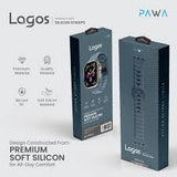 PAWA LAGOS PREMIUM SOFT SILCON STRAP 45/49mm-MARINE BLUE
