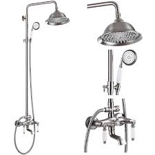 Brass Body With Ss Shower Head Pipe And Shower Hand