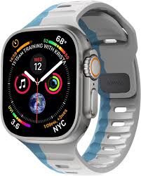 PAWA LAGOS LIMITED EDITION PREMIUM SOFT SILCON STRAP45/49mm-GREY/BLUE