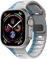 PAWA LAGOS LIMITED EDITION PREMIUM SOFT SILCON STRAP45/49mm-GREY/BLUE