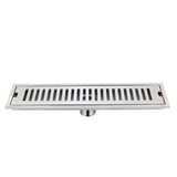 T62 Linear Floor Drain 10x60 cm – Stainless Steel with Copper Self-Sealing Core