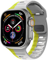 PAWA LAGOS LIMITED EDITION PREMIUM SOFT SILCON STRAP45/49mm-GREY/YELLOW