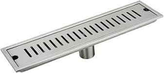 T62 Linear Floor Drain 10x60 cm – Stainless Steel with Copper Self-Sealing Core
