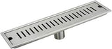 T62 Linear Floor Drain 10x60 cm – Stainless Steel with Copper Self-Sealing Core