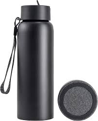 MEXIDO STAINLESS STEEL VACCUM FLASK WITH WIRELESS BLUETOOTH PORTABLE SPEAKER -BLACKR