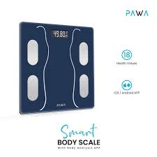PAWA SMART BODY SCALE WITH BODY ANALYSIS APP- BLUE