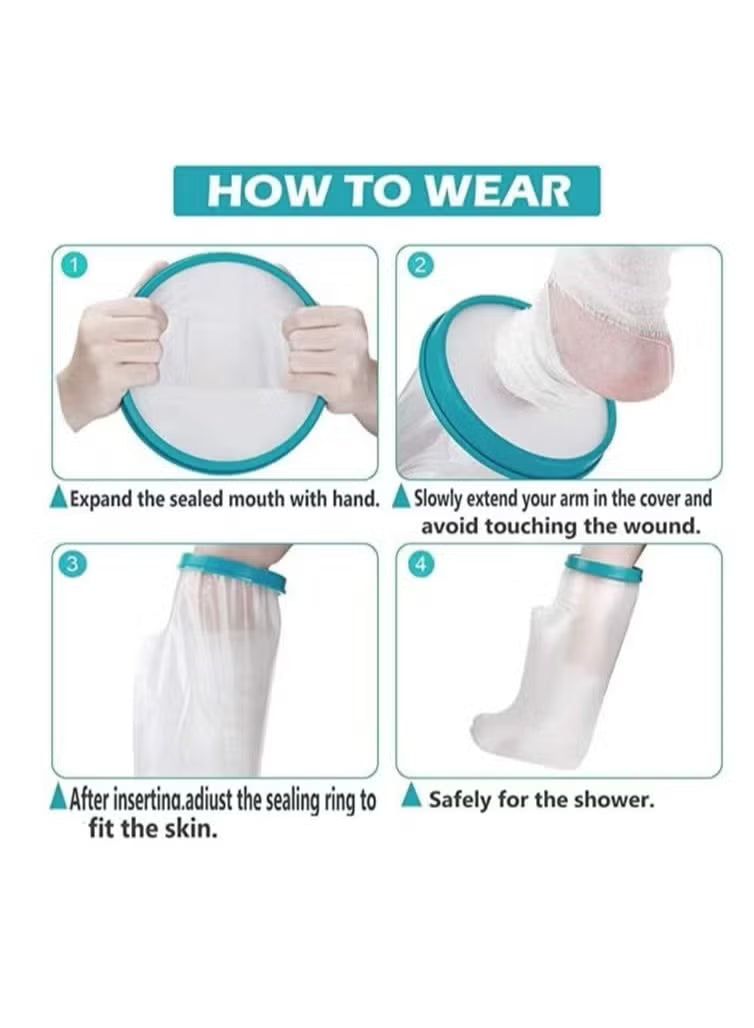 Adult Waterproof Leg Cast Cover for Shower