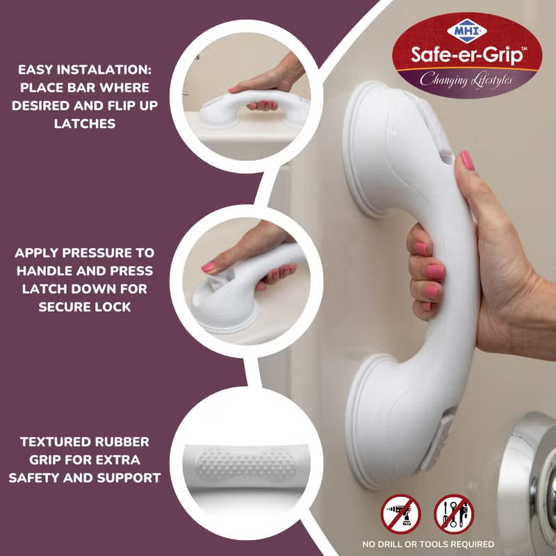 Safe-er-Grip Suction Cup Grab Bar