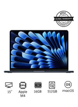 Apple MacBook Air MC6L4 15-Inch Laptop, M4 10-Core CPU & GPU, 24GB RAM, 512GB SSD – Midnight