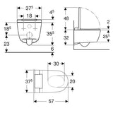 Aquaclean Sela Wall Mounted Rimless Shower Wc