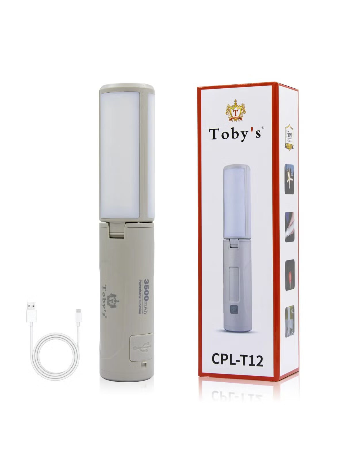 CPL-T12 Toby’s 750 Lumens Rechargeable Camping Lantern – 3500mAh Portable Collapsible Hanging Camp Light