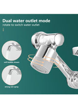 BRIMIX Universal Splash Filter Faucet Extender 1080-Degree Rotate with 2 Modes Sprayer Brass Robotic Arm Faucet Aerator for Kitchen & Bathroom