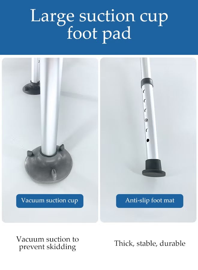 Shower Chair Stool with Padded Armrests and Back