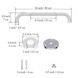 16 Inch Anti-Slip Shower Grab Bar (2 Pack)