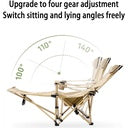 Toby’s Camping Chair-03 Folding Recliner Beach Chair with Pillow & Cup Holder