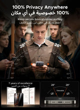 2-Pack for iPhone 17 Pro Max Privacy Screen Protector, 9H Hardness, 28° Blocks Views, Anti-spy Tempered-Glass Support Face ID with Easy Installation Tool, Case Friendly, Scratch Resistant -