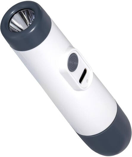 HSM-1043 LED Flashlight with Massager & 500 mAh Rechargeable Battery