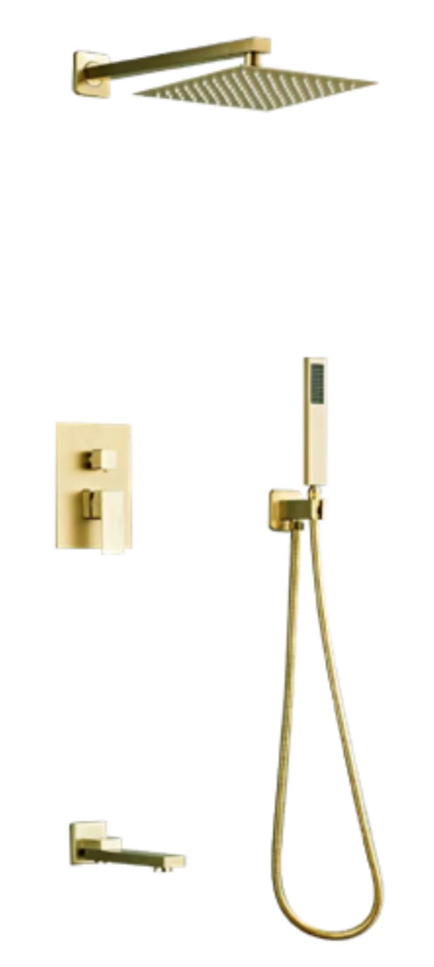 Premium Shower Set Matte Gold