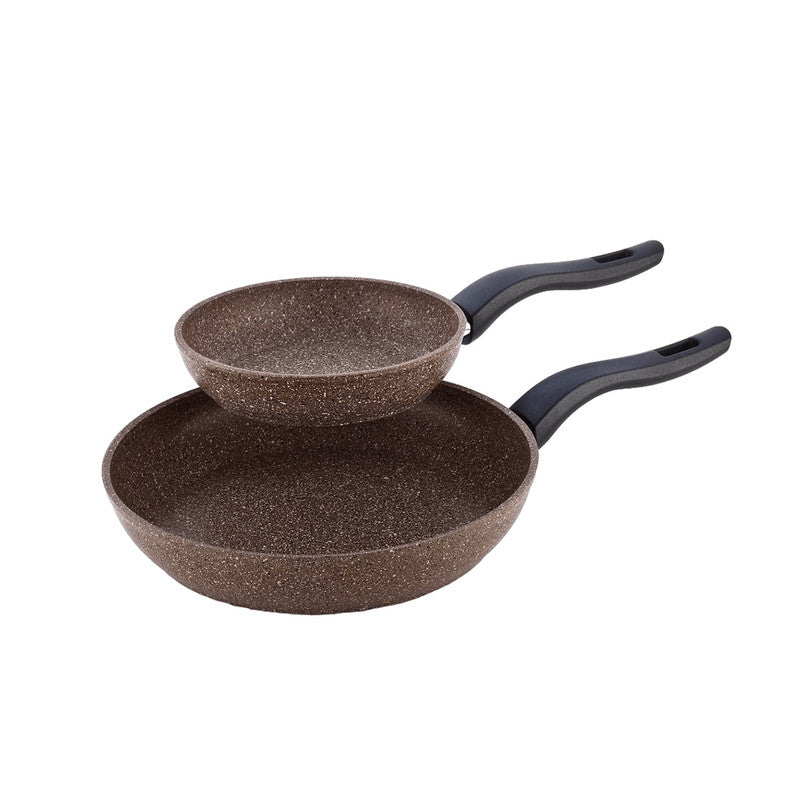 Falez Brown Granite Frypan Set