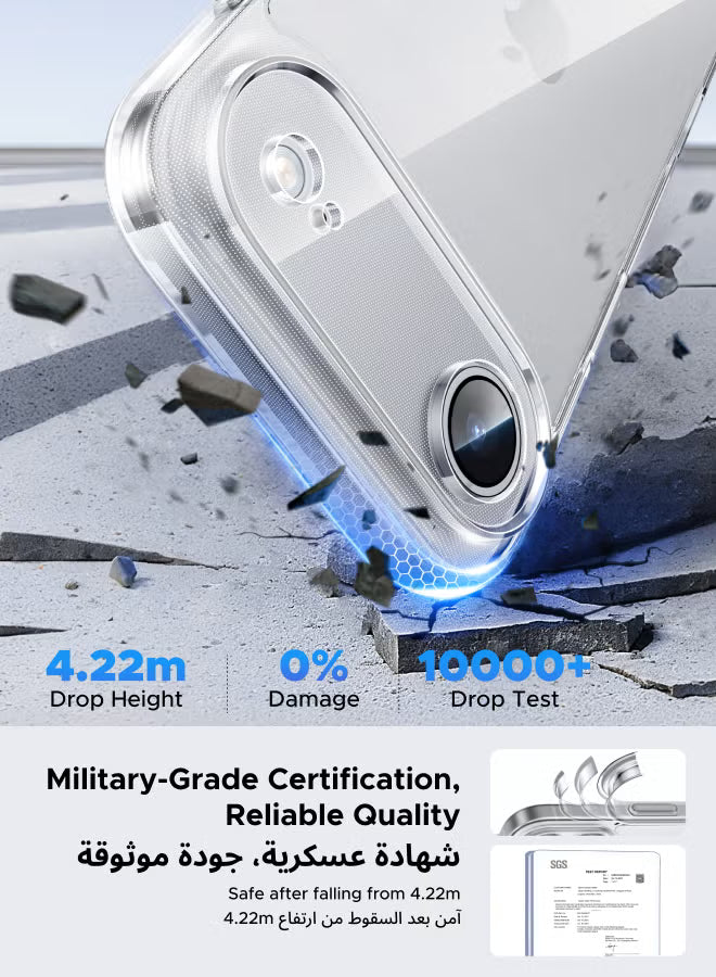 iPhone Air Case Full-coverage Phone Case Military-Grade Drop Protection iPhone Air Cover Delay Yellowing Wear-resistant Anti Scratch & Fingerprint 17 Air Case Ultra Slim Extra Raised Edge