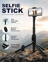HAC-1056 Multifunctional Selfie Stick with 720° Rotation & 1.7 m Extension