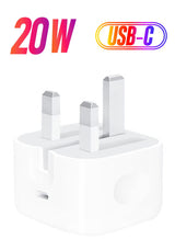 20W USB-C 3-Pin Power Adapter / (Original iPhone Charger) - White