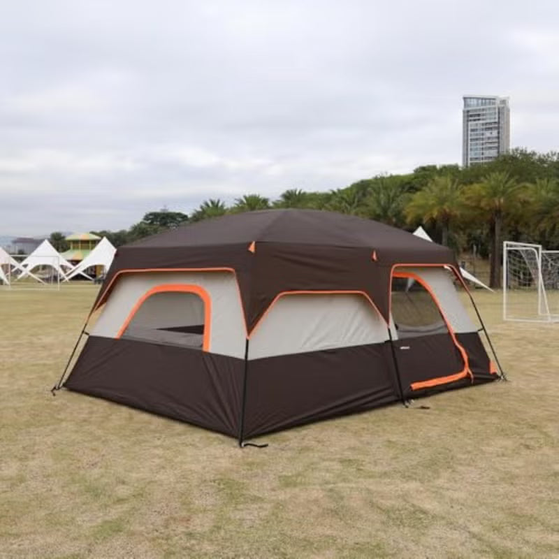 Toby’s New 6–8 Person Double Layer Outdoor Camping Tent – 380 × 260 × 185 cm Medium Brown Tent