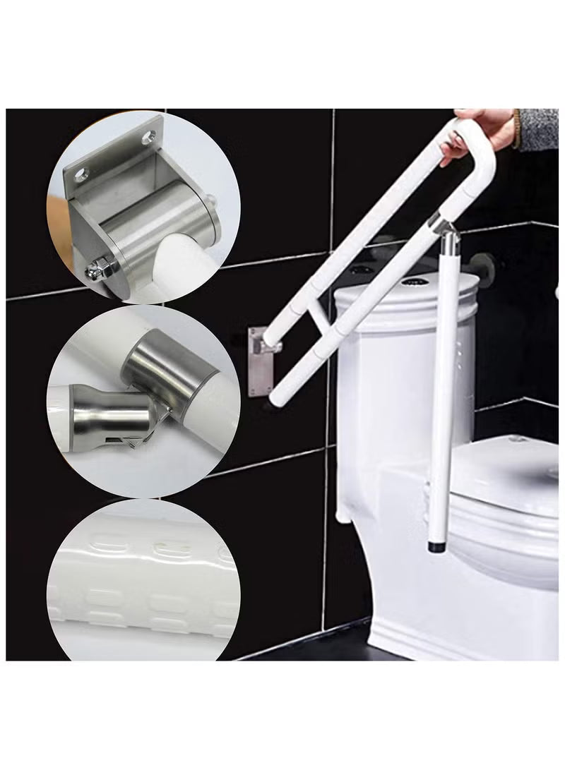Foldable Drop Down Toilet Grab Bar