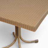 CT063 Palmiye Rattan Table (Fixed Style, Dark Brown / Cappuccino)