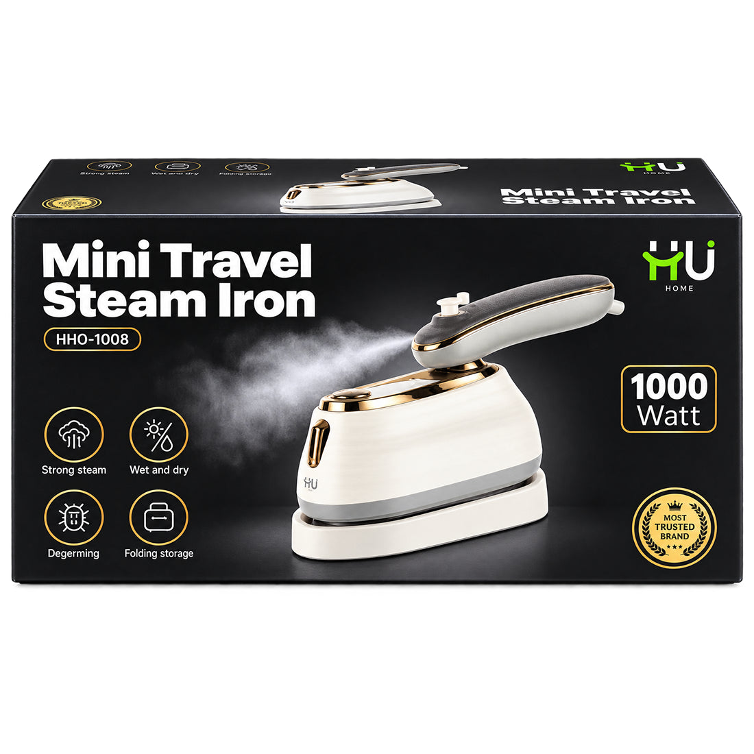 HHO-1008 Mini Travel Steam Iron 1000W HU