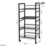 Multifunctional Kitchen Rolling Organizer Rack