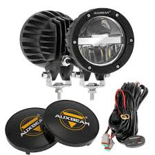LED Driving Lights Spot White with wiring harness (4" 36W*2 Round)