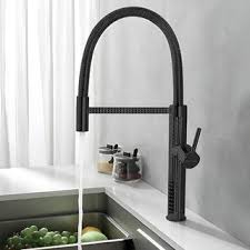 Kitchen Sink Mixer High (Black Matt)
