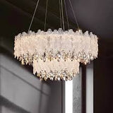 Pendant Light - D8221 (D800*500) Champagne Gold Glass+K9 Crystal (3colors)