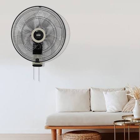 EN001 Neutral 16 Inch Wall Fan N-HWF3015 White High Speed Oscillating Wall Fan