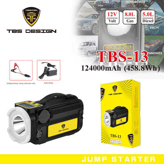 Toby’s TBS-13 Jump Starter with AC/DC 124000mAh 458.8Wh Portable Power