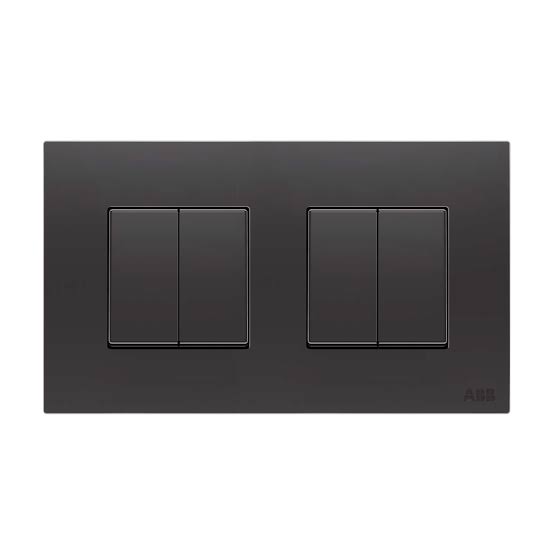 FE377 V7 Black V7-008 4 Gang 2 Way Plate Switch