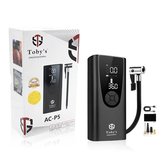 Toby’s AC-P5 Portable Tire Inflator 8000mAh Electric Air Compressor 150 PSI