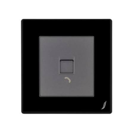 FE389 V7 Black V7-013 Telephone Socket Modular Outlet