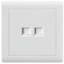 FE479 V1 Ivory V1-021 Double Tel Socket