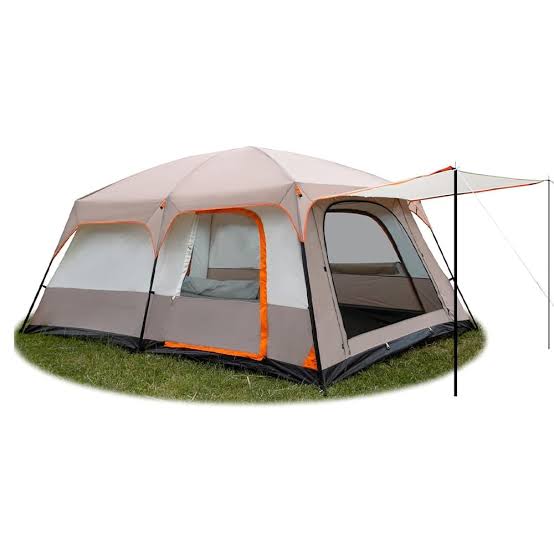 Toby’s 4–6 Person Double Layer Outdoor Camping Tent – 330 × 210 × 180 cm Small Khaki Tent