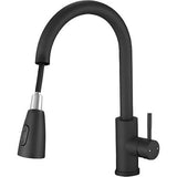 Kitchen Sink Mixer 13019B Pull-Out – 360° Rotation Black Matte Finish