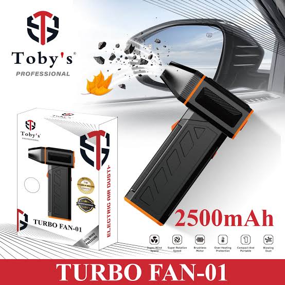 Toby’s Turbo Fan 01 Super Power Fan with 2500mAh Battery & 4 Speed Settings
