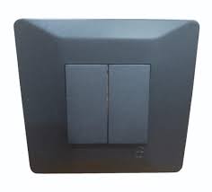 R416 V6 Gray V6-004 2 Gang 2 Way Plate Switch – Modular Double Wall Switch
