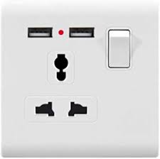 D1-021 1 Gang Multi Socket with 2 USB Charger